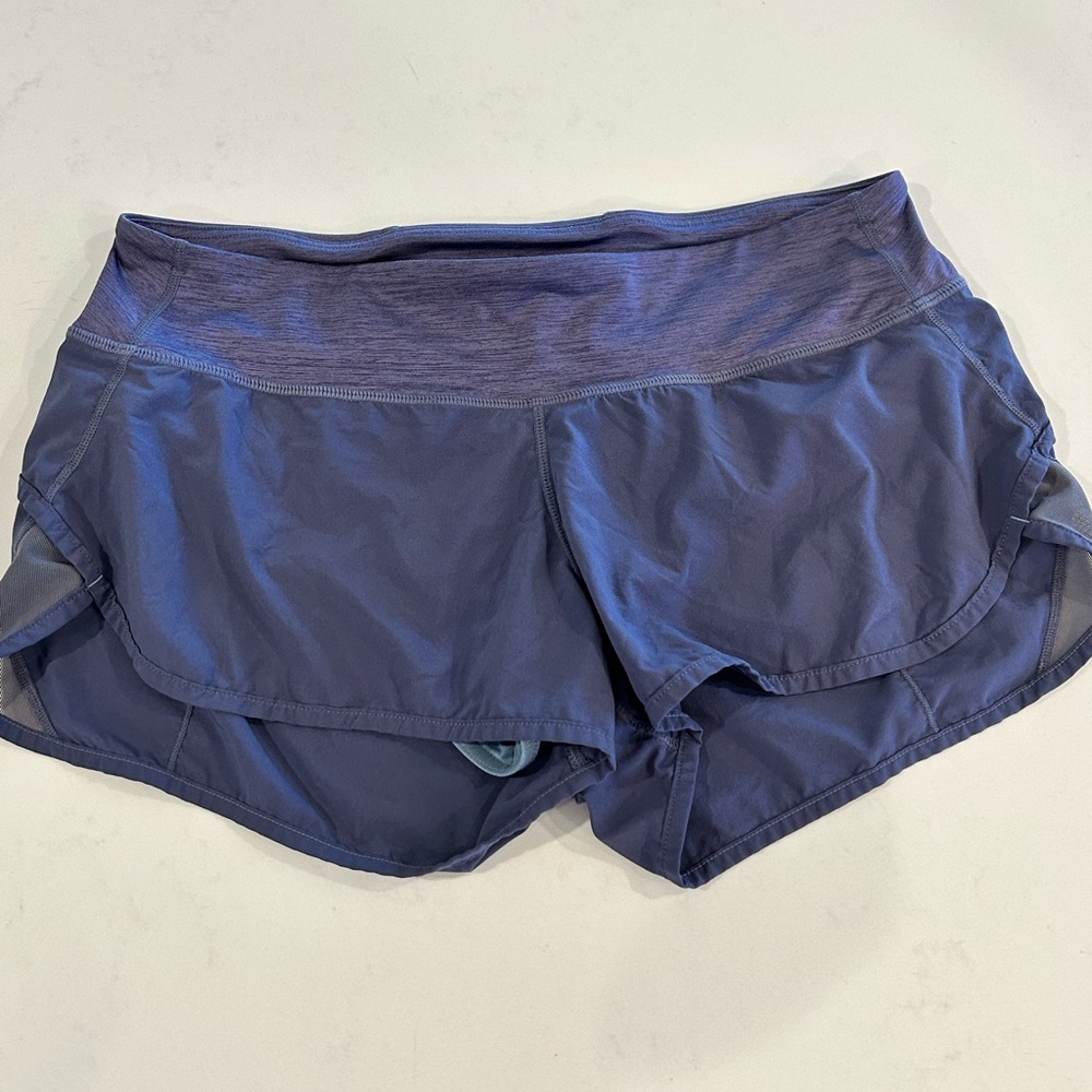 Lululemon Speed Short Size 8 blue purple
